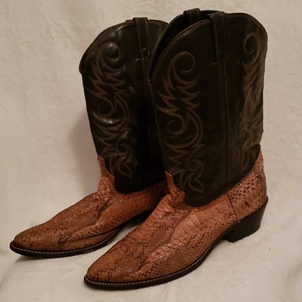 Mens Snakeskin Boots Size 14D